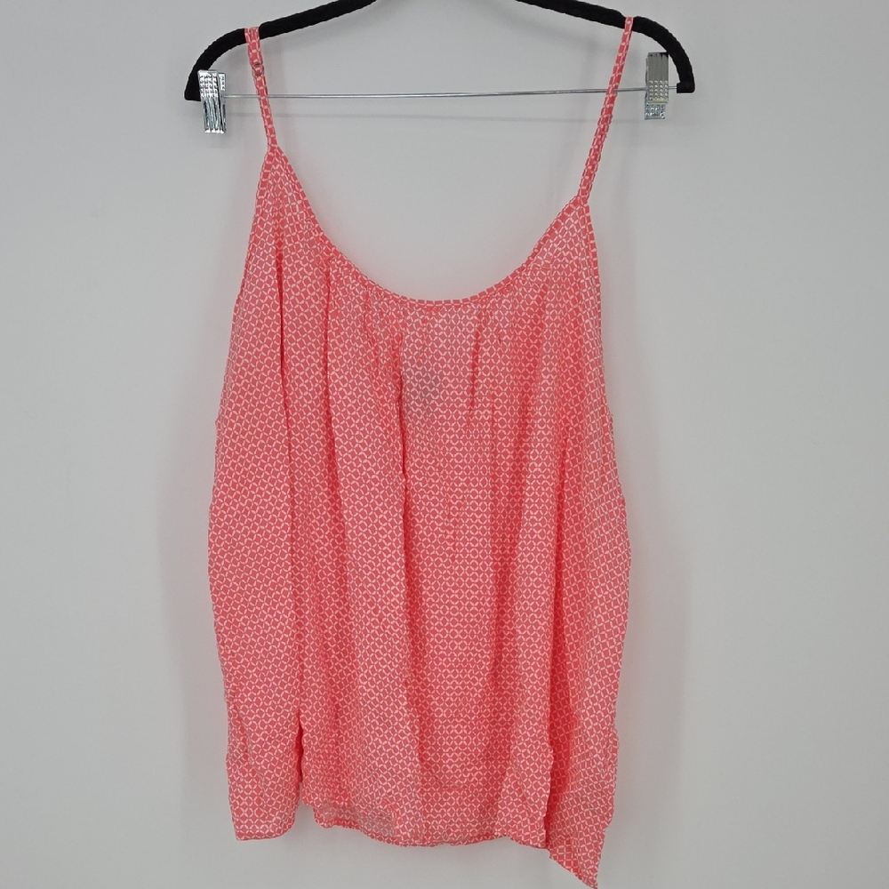 GAP Coral Pink Printed Spaghetti-Strap Camisole Top